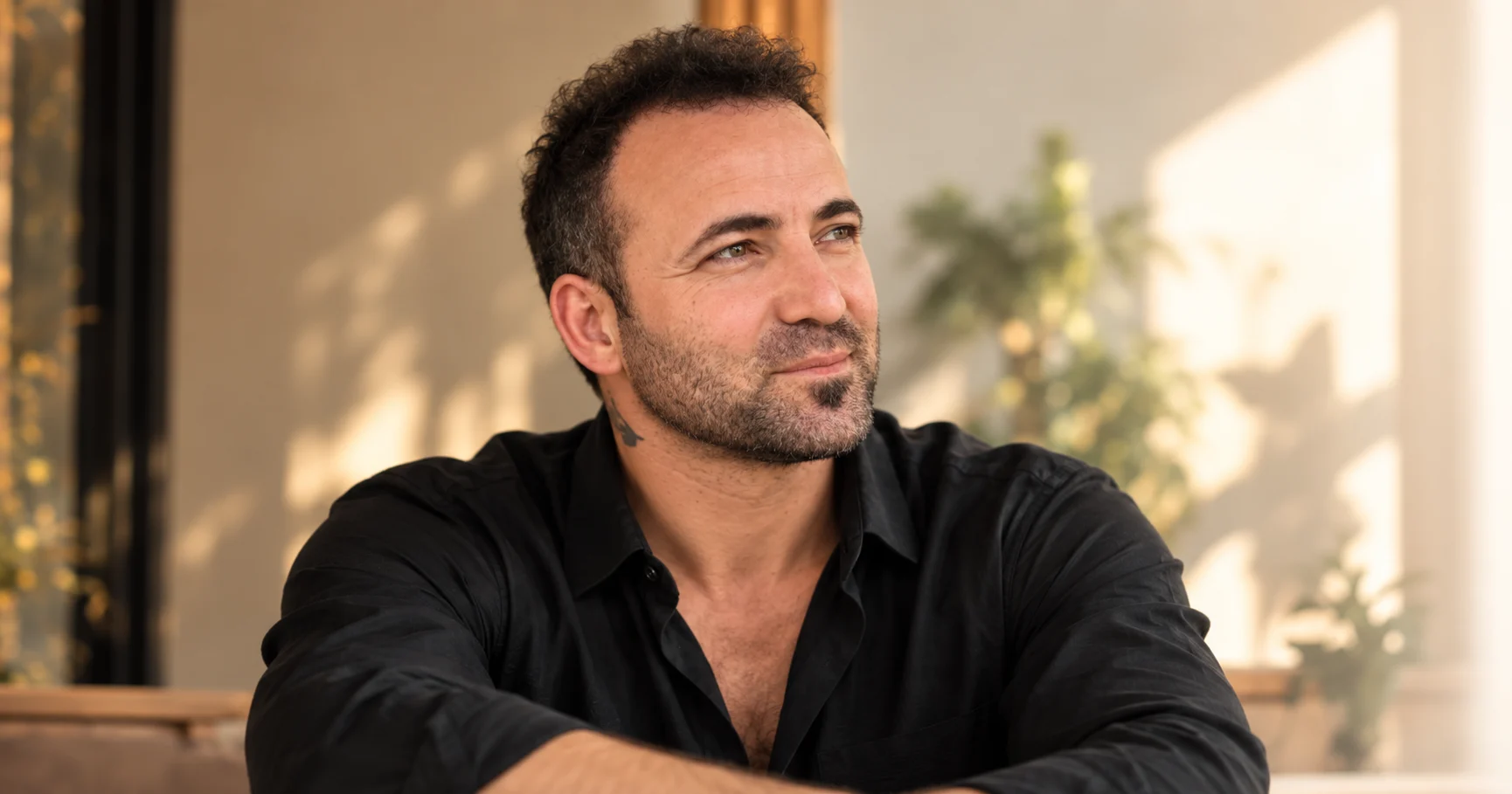 Pencere yanında bir portre
